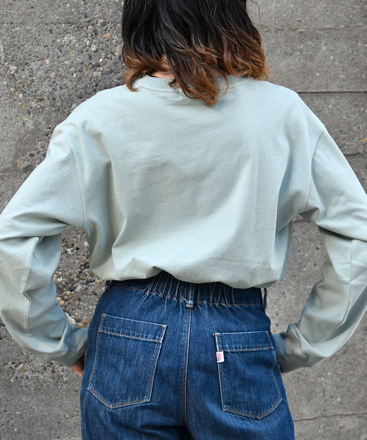 ネコ袖プリントロンT