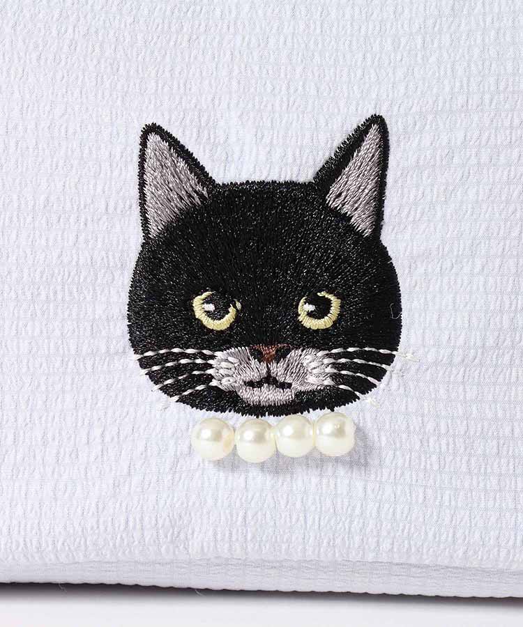 キャットパール多ポケットリップルポーチ