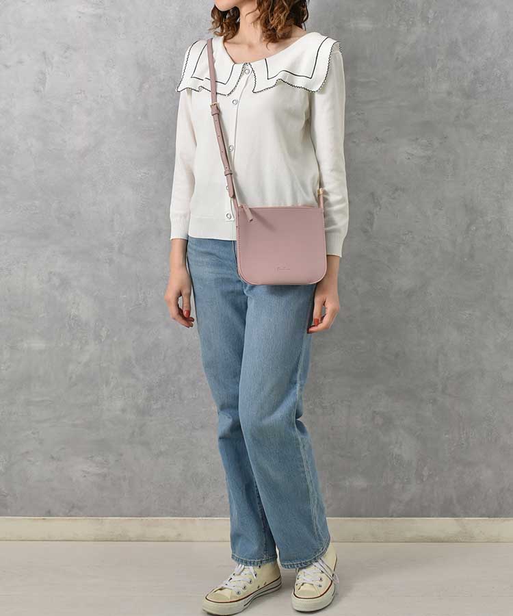 合皮三層ミニショルダー