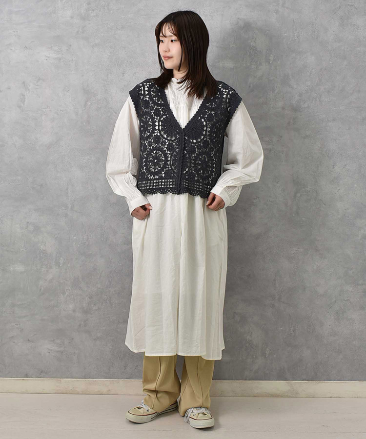 レースベストプルオーバー