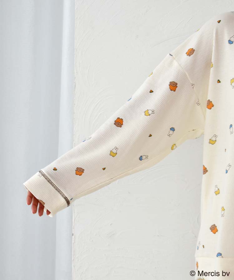 【WEB予約 2/18～順次発送】ミッフィーワッフルルームウェア上下セット