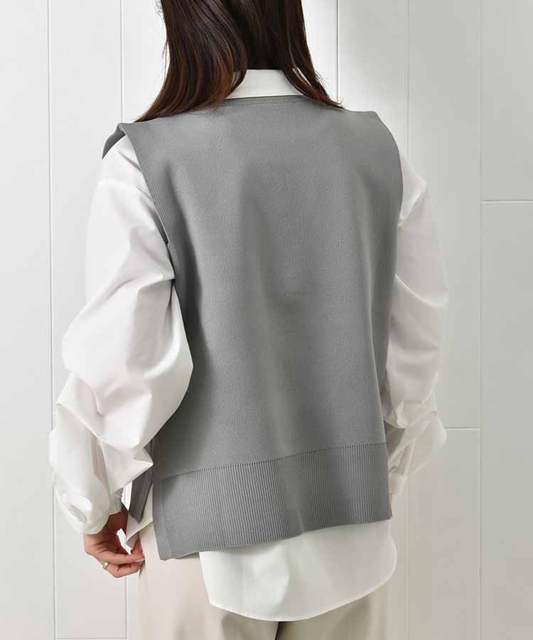 ニット付きブラウス