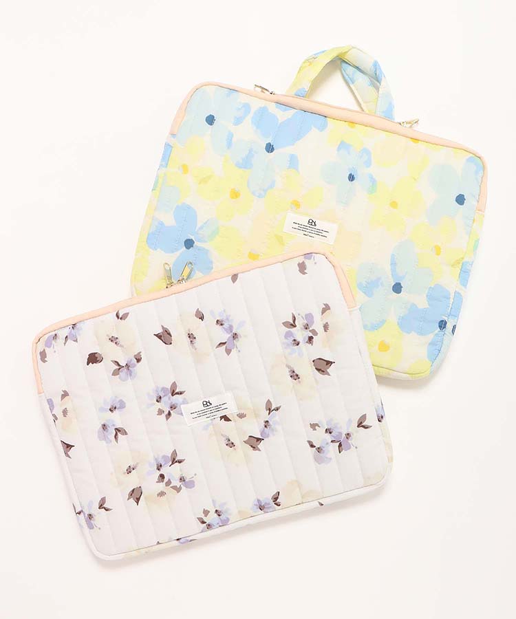 【WEB限定】フラワーはっ水キルティングPCケースL