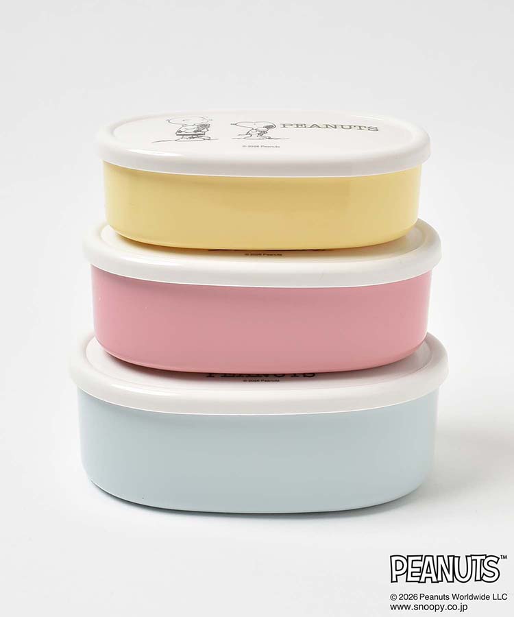 スヌーピー スモーキーパステルシール容器3P