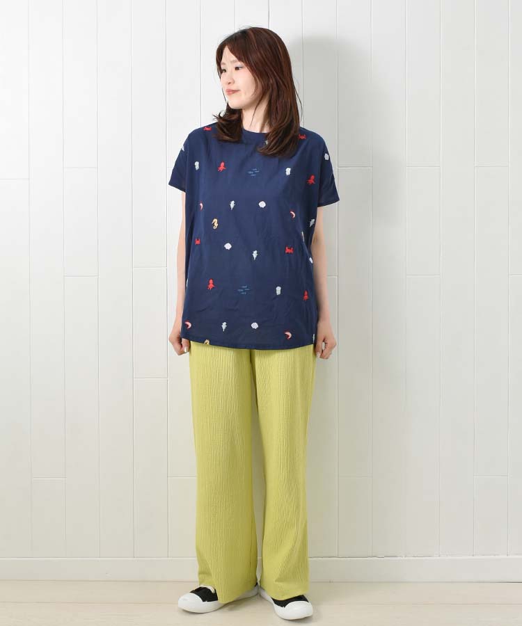 海の生き物総刺繍Tシャツ