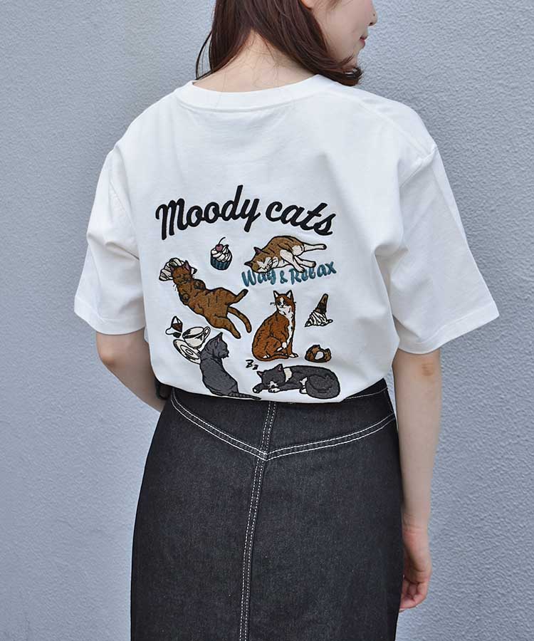 のんびりcat刺繍Tシャツ | Bleu Bleuet（ブルーブルーエ）公式通販