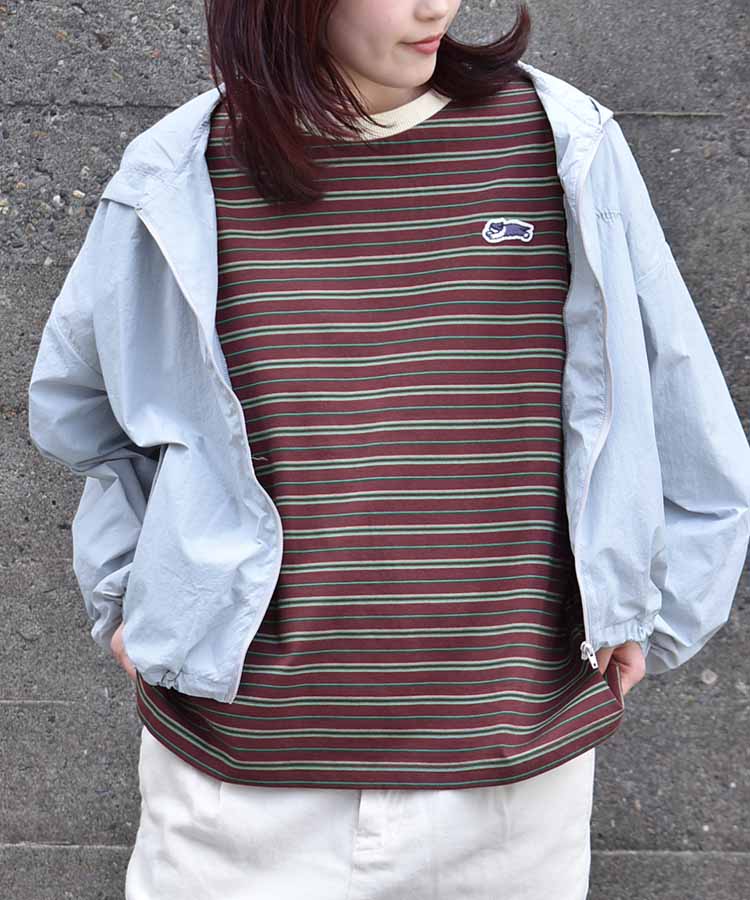 Bouncy.ワッペン付ボーダーTシャツNO2