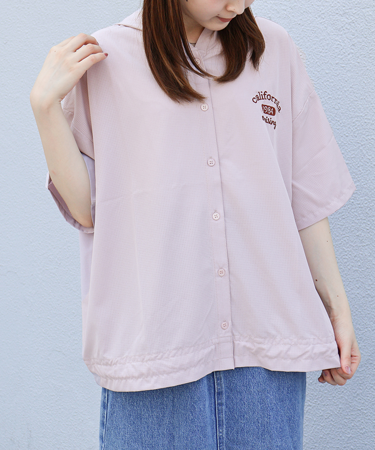 ≪SALE≫メッシュフードシャツ