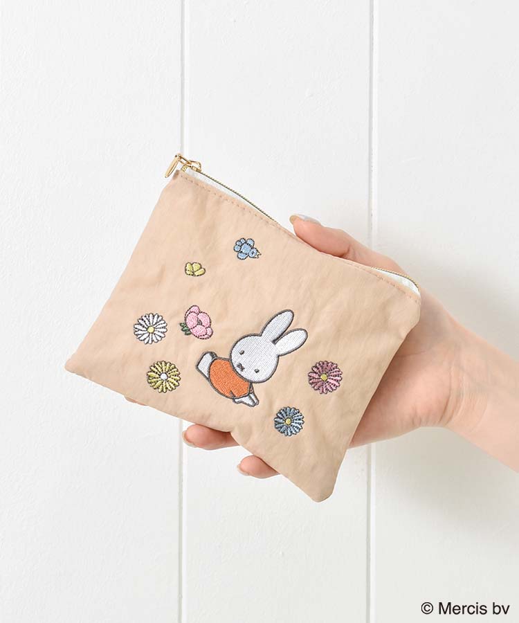 BRUNA MOTIF EMBROIDERYミニフラットポーチ