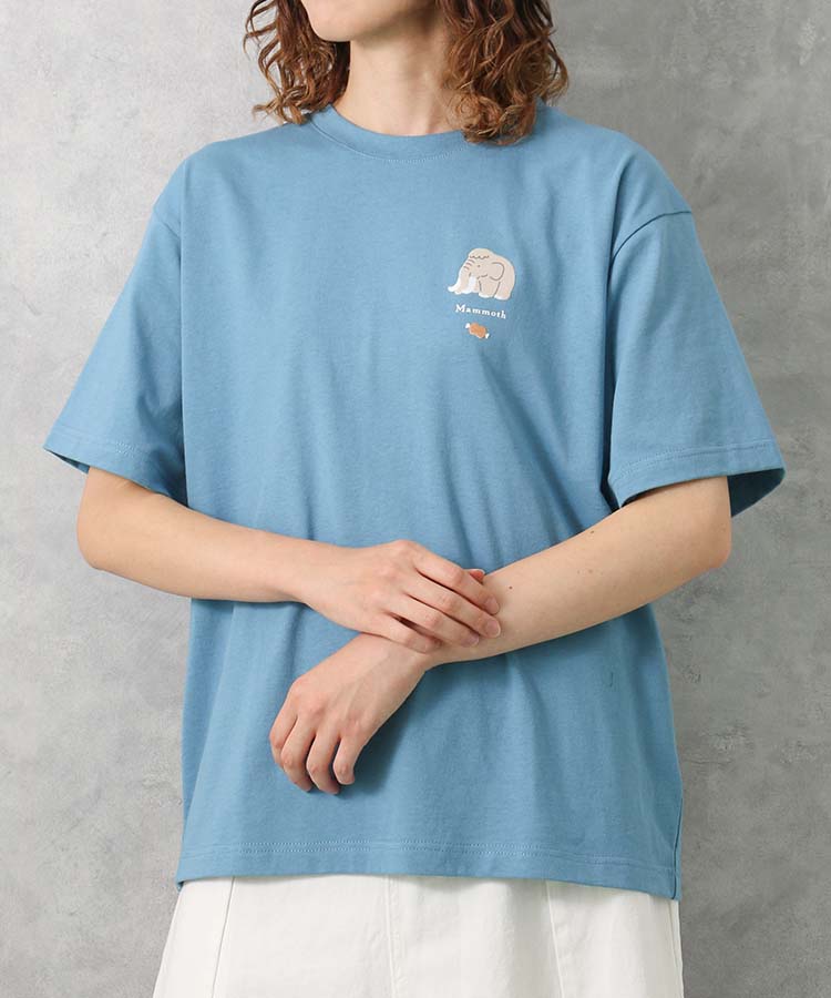 古代フロッキープリントTシャツ