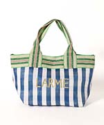 刺繍ロゴビニールトート バッグ BAG 雑材バッグ 雑材 ストロー