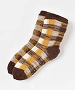 チェックブラウン