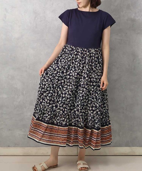 ≪SALE≫カットソードッキングワンピース