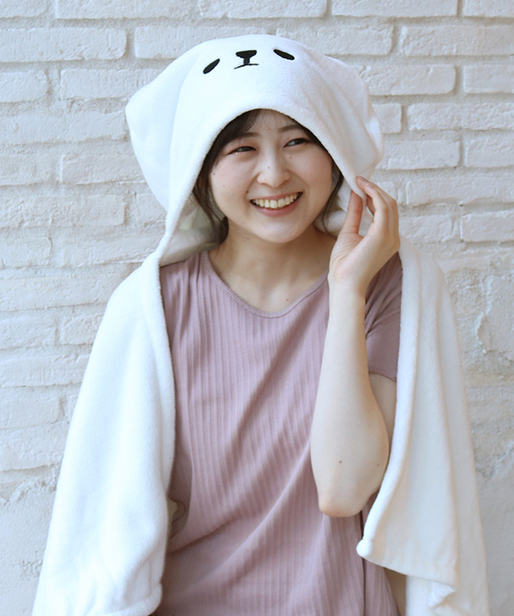 ≪OUTLET≫モフモフレンズフワフワフード付きタオル
