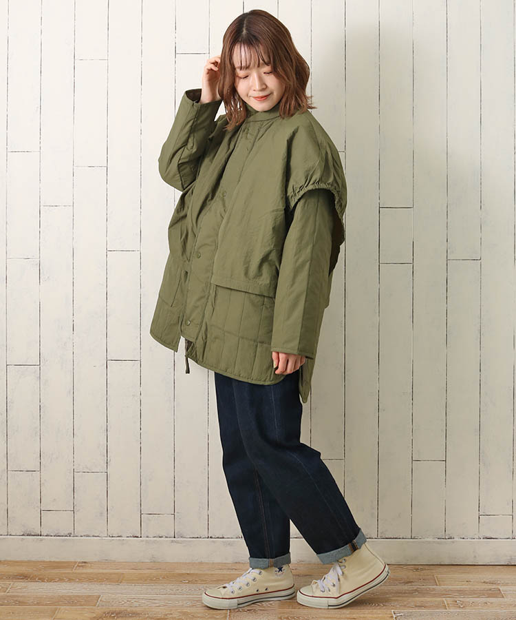 ≪SALE≫キルティングレイヤードジャケット