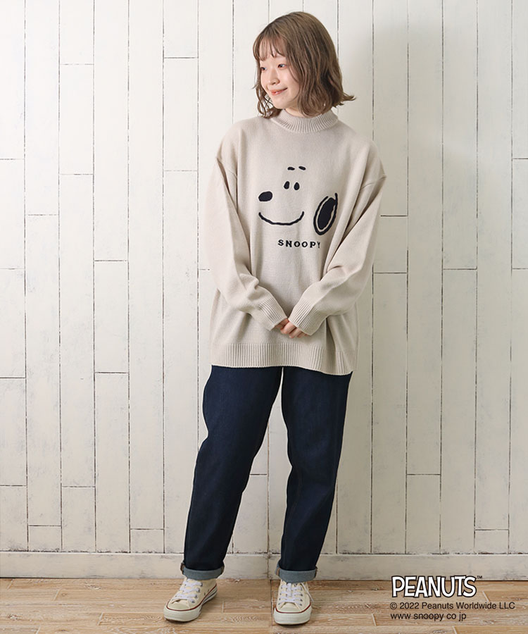 ≪SALE≫スヌーピー刺繍ニット