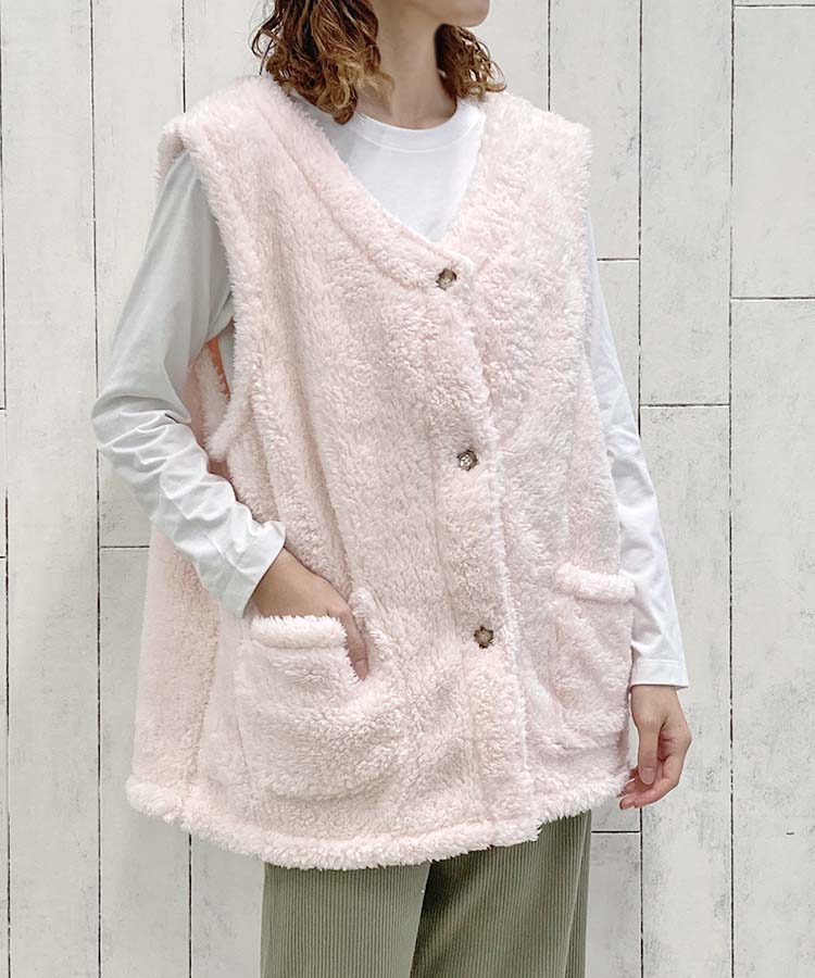 ペコラノーカラールームベスト