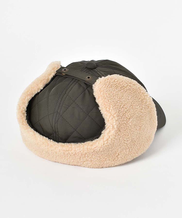 Bouncy.ボアキルトフライトキャップ