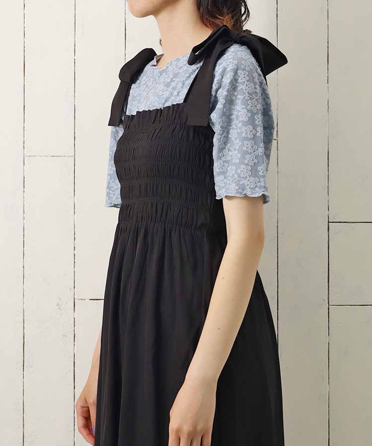 フラワーシアークルーネックTシャツ