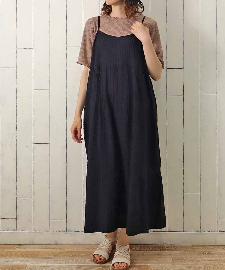 ≪SALE≫バブルシャーリングクルーネックTシャツ