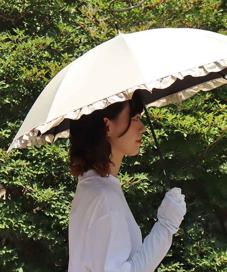 遮光クラシカルフリル晴兼長傘