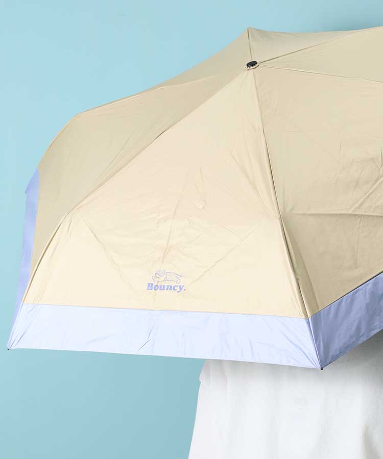 Bouncy.軽量バイカラー晴雨兼用折りたたみ傘