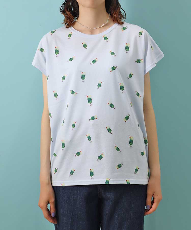 クリームソーダ総柄Tシャツ