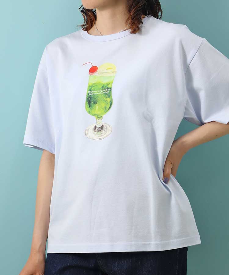 クリームソーダプリントTシャツ