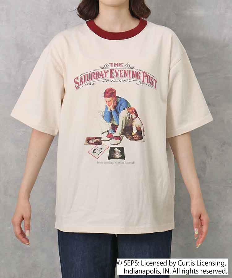 イギリス MOONRACRER リンガーTシャツ イラストプリントM イギリス MOONRACRER リンガーTシャツ イラストプリントM - メルカリ