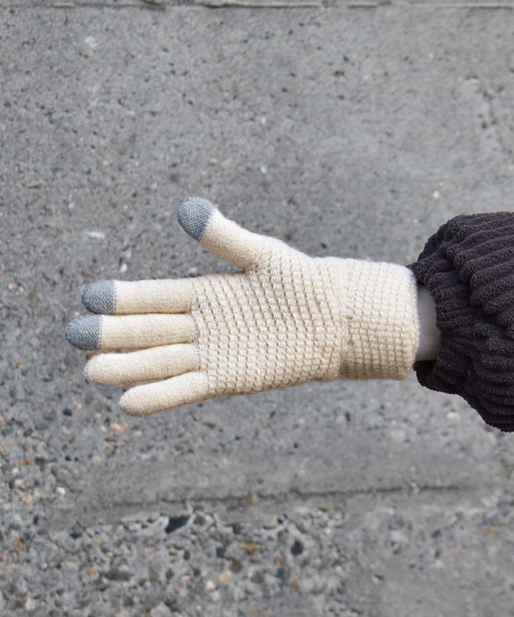 ≪SALE≫スマホタッチシンプルニットグローブ