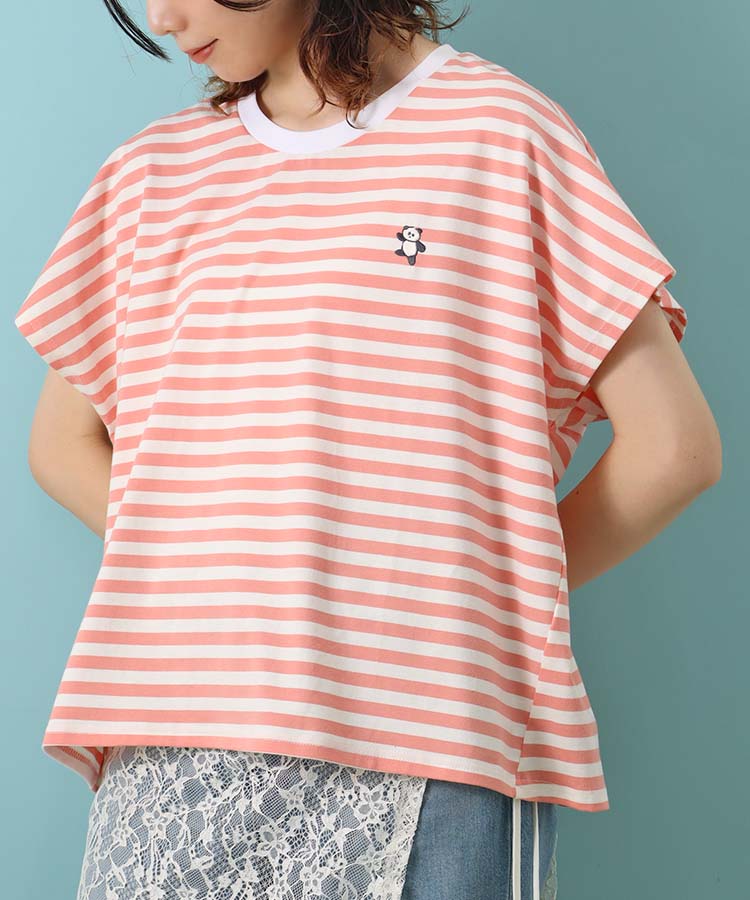 CYILABO刺繍ボーダーTシャツ