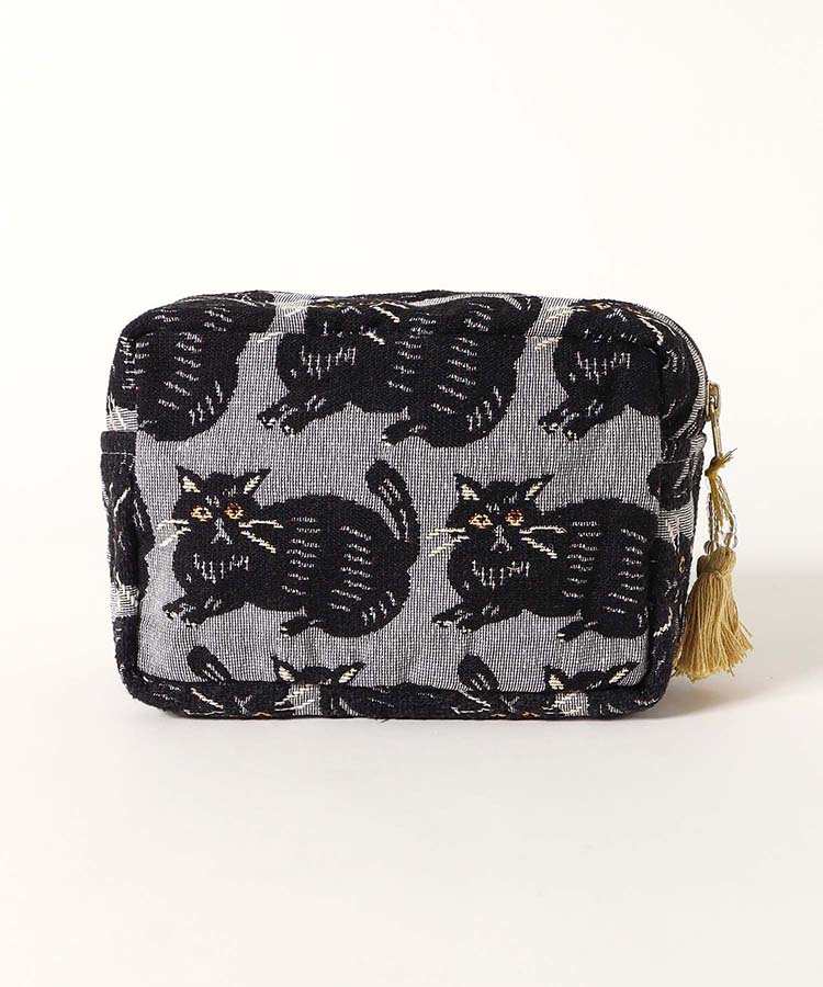 クラフトインディアネコマチ付ポーチ