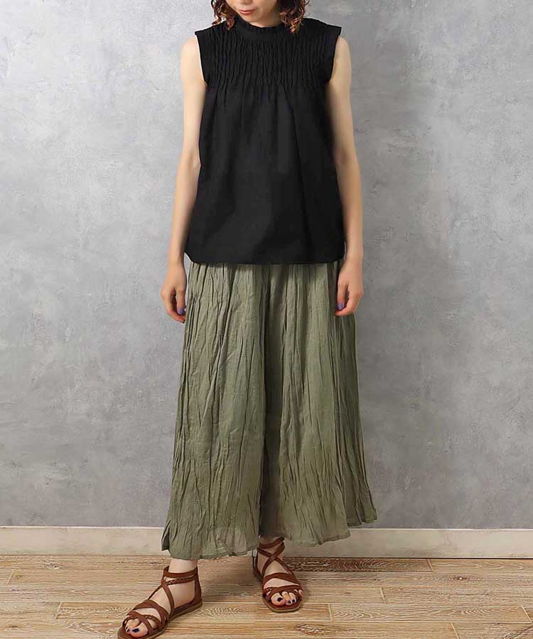 ≪SALE≫ノースリーブシャーリングブラウス