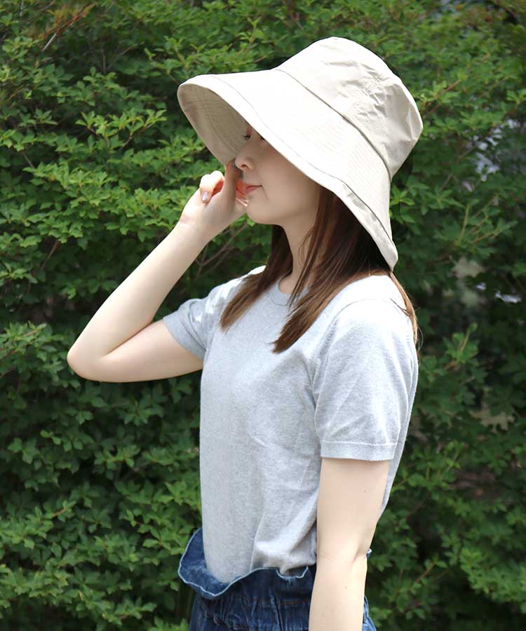 ≪SALE≫ネックカバー付きUVワイドブリムハット