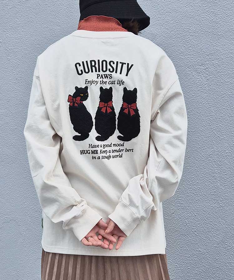 クロネコ刺繍ロンT