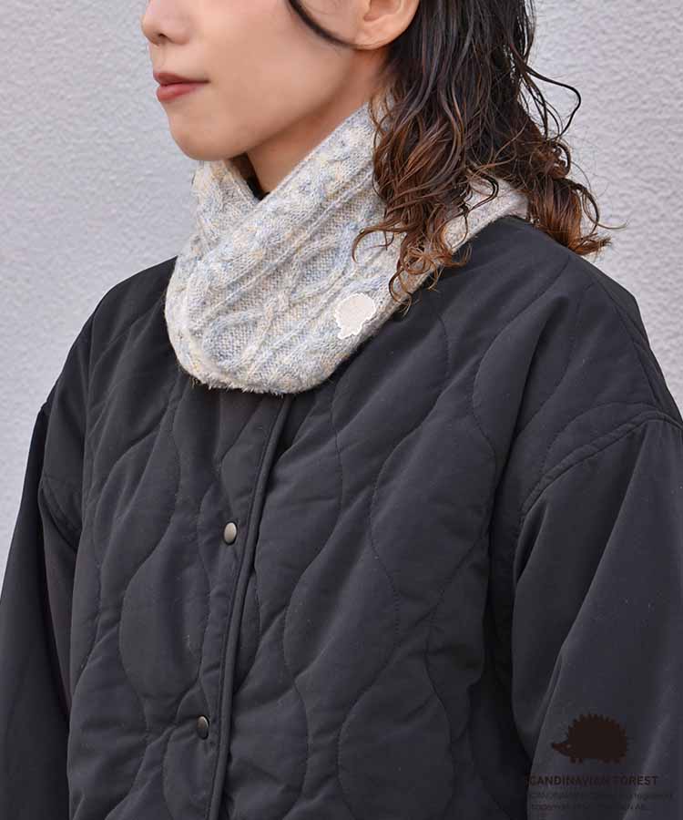スカンジナビアンフォレスト 刺繍ネックウォーマー