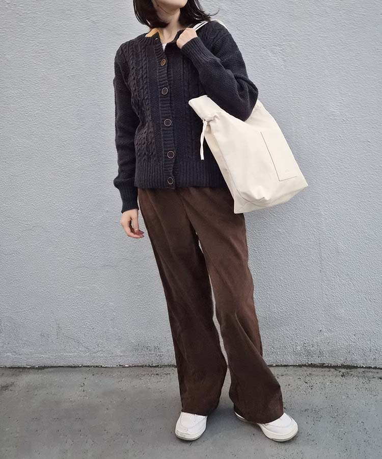 巾着フロントポケットトート