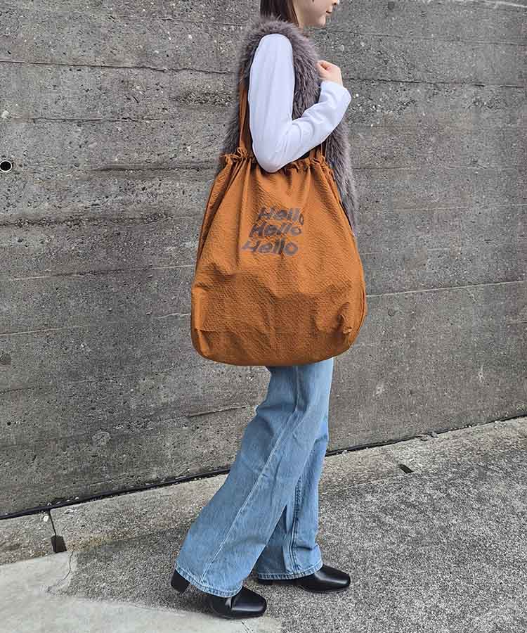 くるっとコンパクト巾着トート