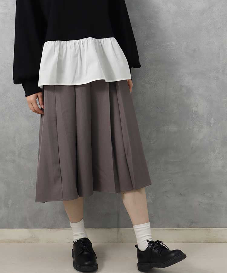 le petaleボックスプリーツスカート