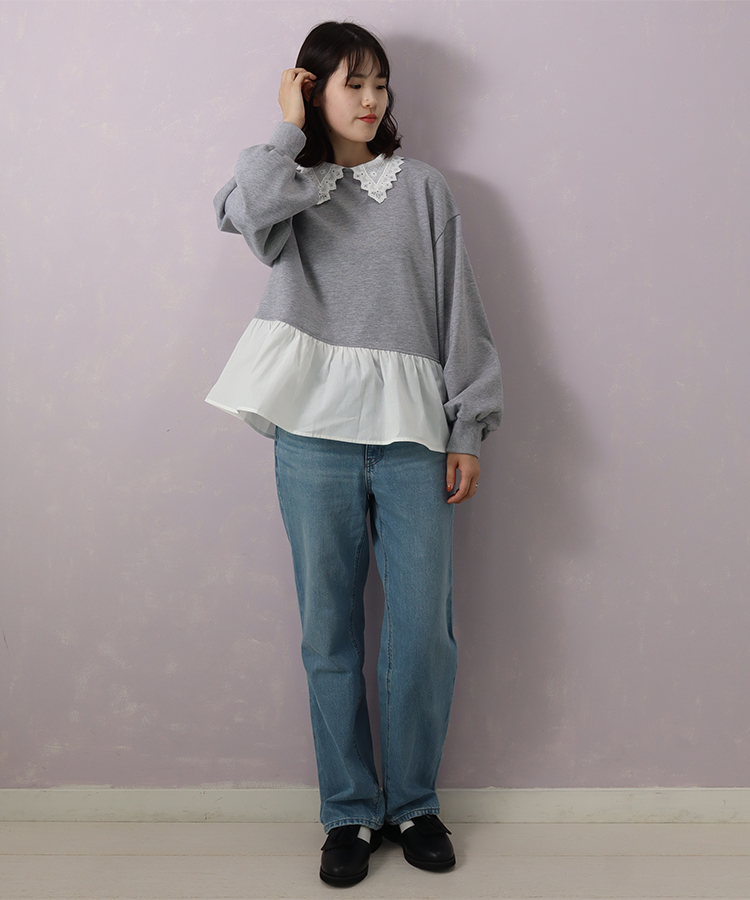 le petaleレースカラープルオーバー