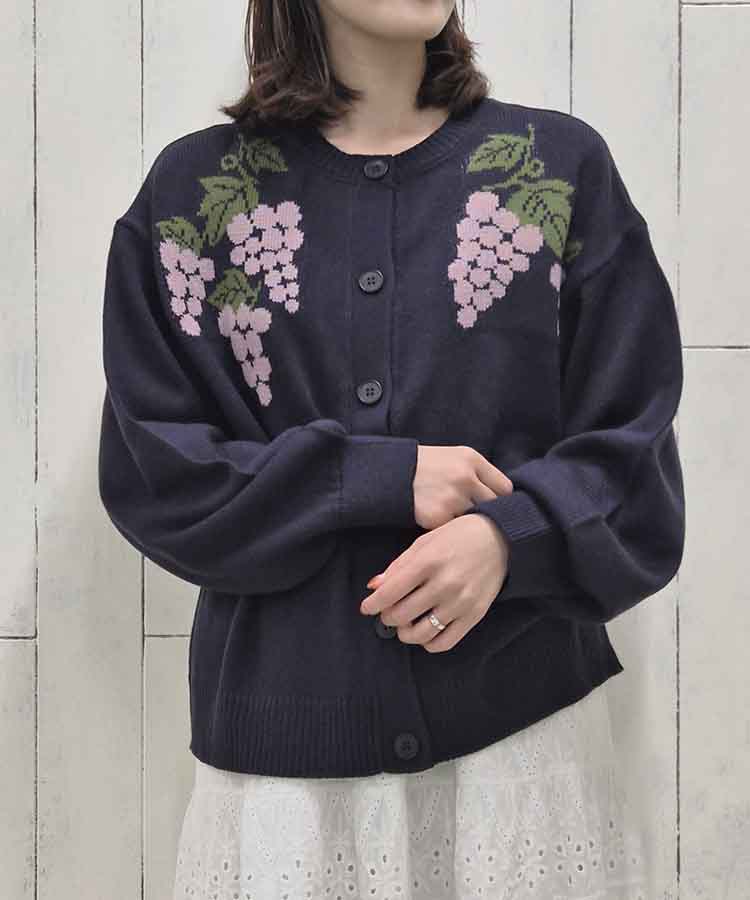 le petale グレープニットカーディガン