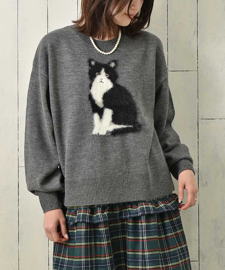 le petale Fluffy catニットプルオーバー