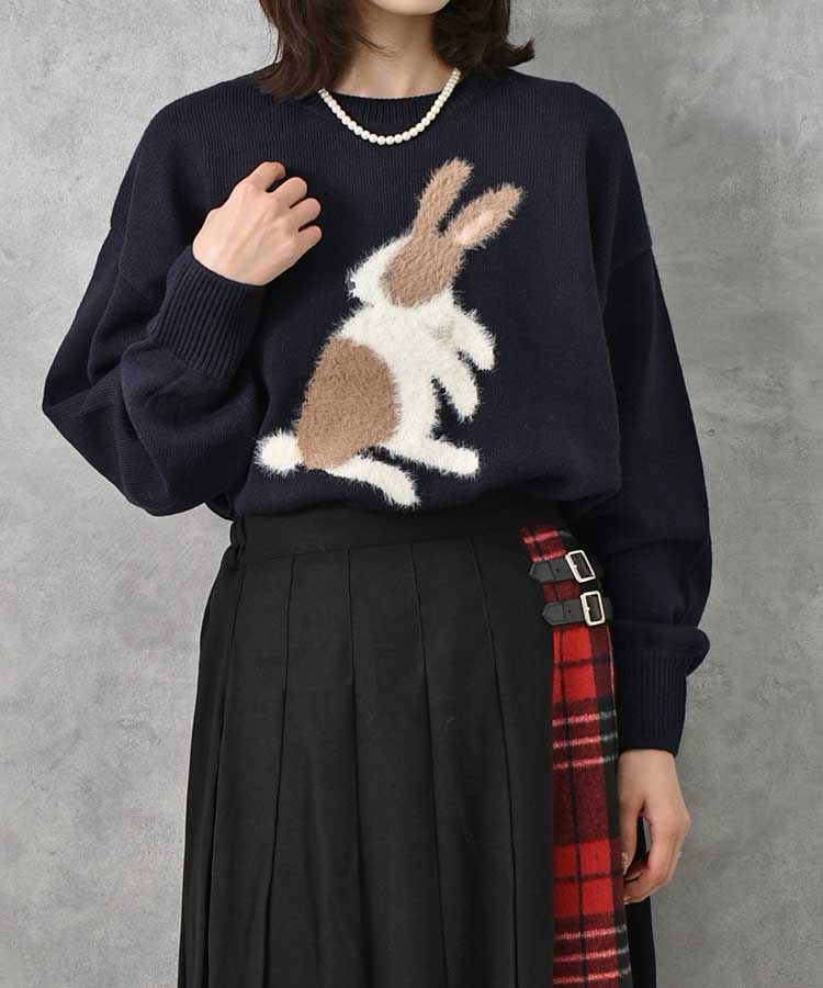 le petale Fluffy rabbitニットプルオーバー