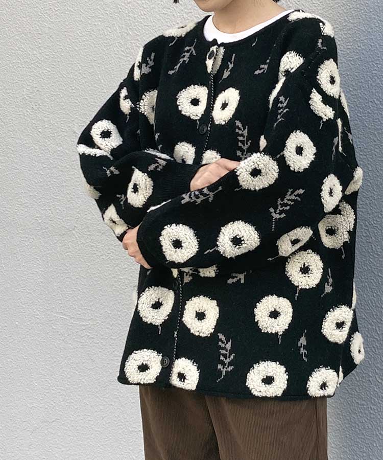 【WEB限定】フラッフィーフラワーカーディガン