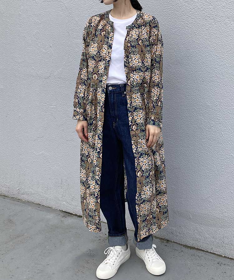 【WEB限定】ガーデンクロス前開きワンピース