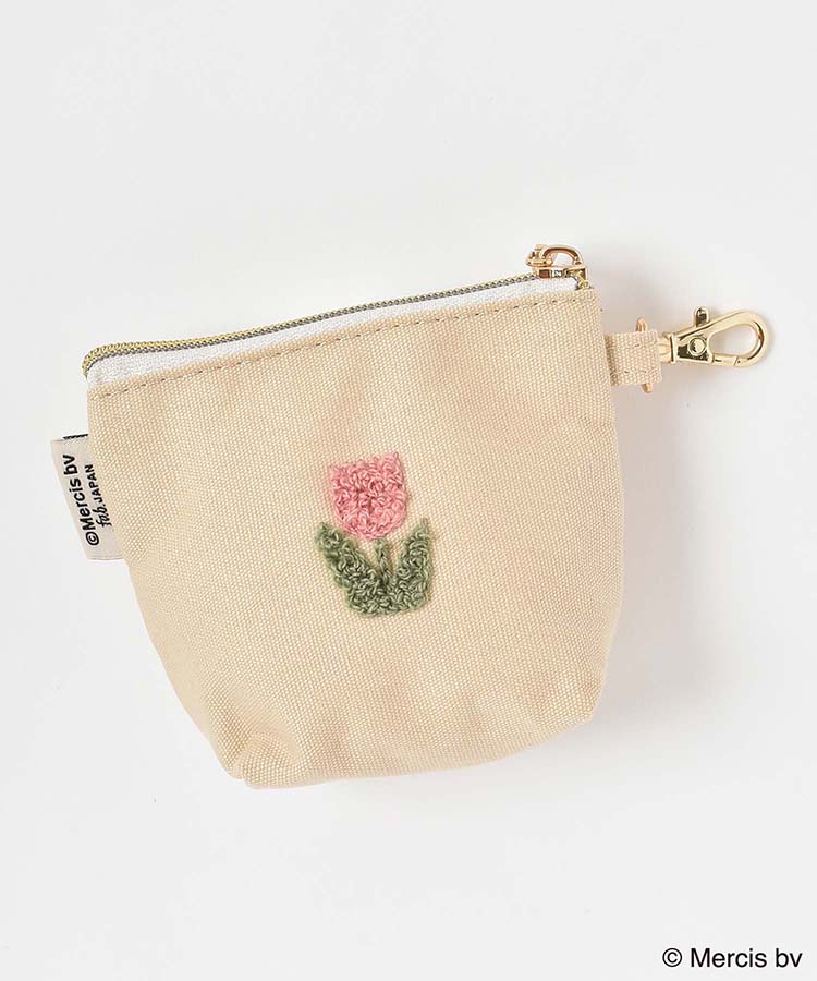 miffyスプリングサガラ刺繍ミニ台形ポーチ