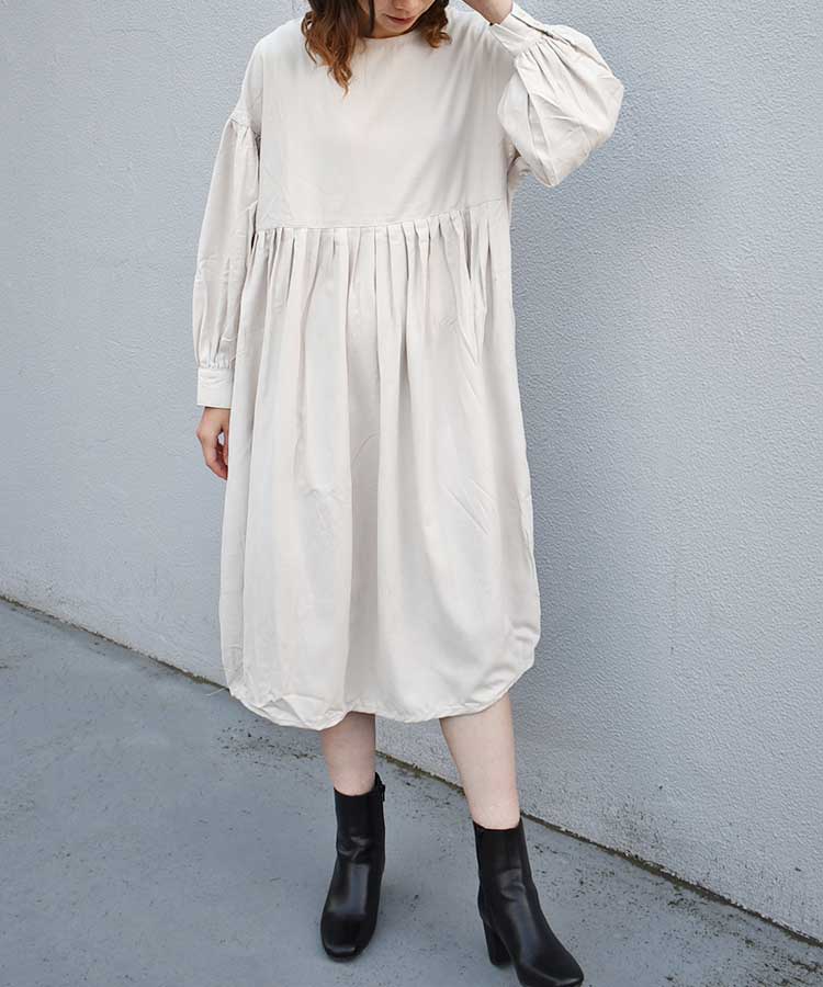 コーデュロイコクーンワンピース