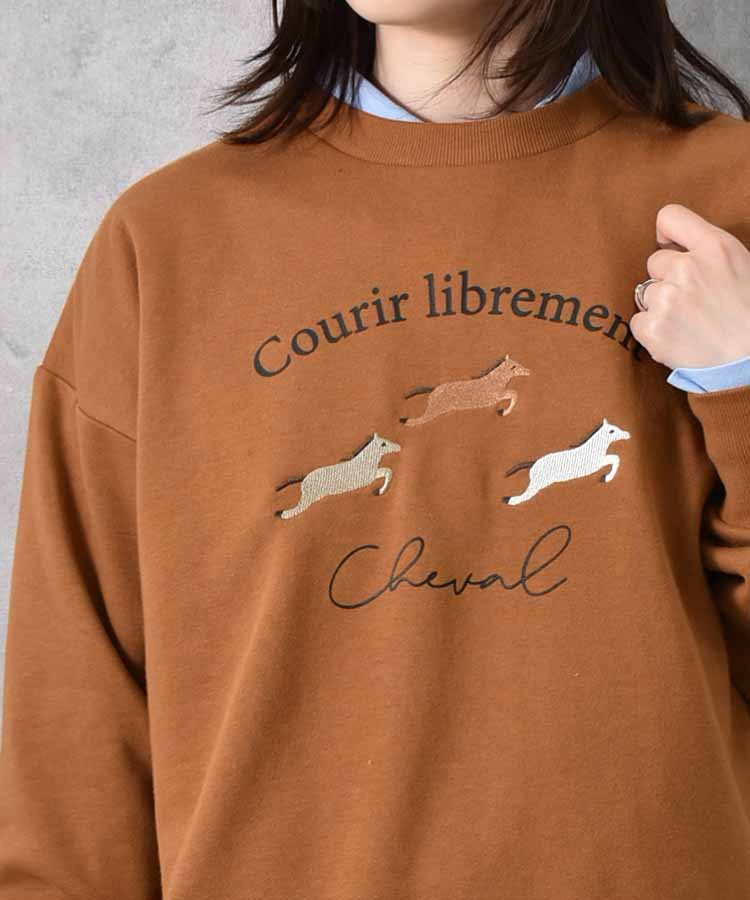 cheval刺繍スウェット