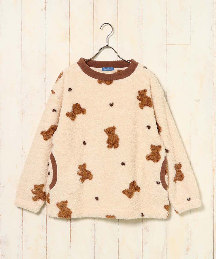 総柄ボアルームウェア上下セット