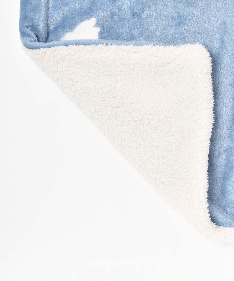 ボア付プリントブランケット